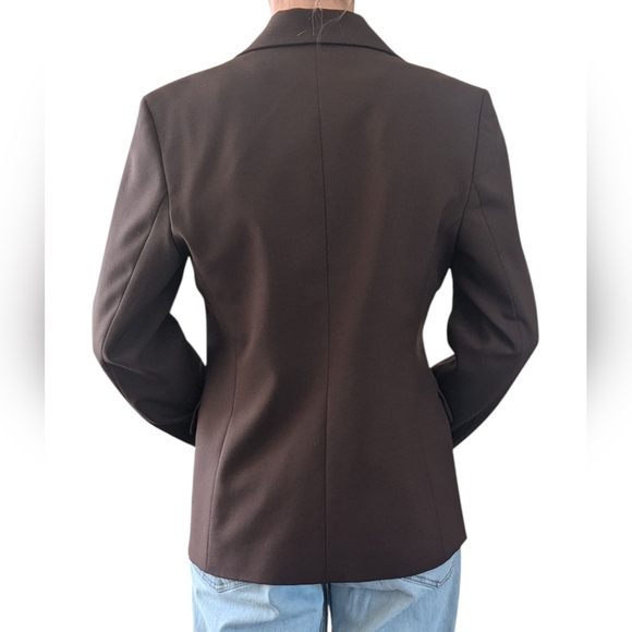 Sisley Made in Italy Brown Tailored Blazer | Classic Structured Jacket | Size 42 - Picture 4 of 9